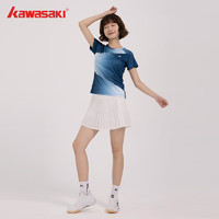 kawasaki 川崎羽毛球服女款专业运动短袖T恤圆领速干B2963 午夜蓝 3XL 