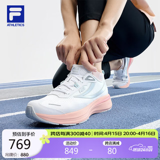 FILA 斐乐女鞋NUVOLE路跑鞋2024春夏柔云鞋运动跑步鞋 斐乐白-WT 38