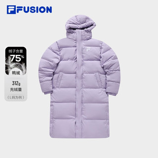 FILA FUSION斐乐潮牌女装羽绒服冬季时尚长款保暖外套女 奇幻紫-VT 185/104A/XXL