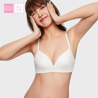 6IXTY8IGHT 68内衣女蕾丝无钢圈甜美薄款上托文胸多款 8F3米白色-BR12829 80B 36/80B