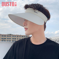 大东(dusto)帽子男2024夏季跑步运动防晒帽大檐遮阳帽户外钓鱼帽休闲百搭 米色【加宽帽檐】74752 均码【升级可卷曲】