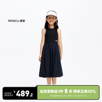 little MO&Co.little moco童装24夏女童无袖针织拼接伞裙连衣裙KBD2DRS043 黑色 160/76