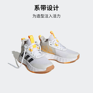 adidas OWNTHEGAME 2.0团队款实战篮球鞋男小童儿童阿迪达斯 白色/灰色/黑色 37(230mm)