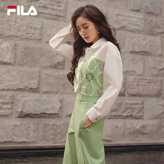 FILA 斐乐女子梭织外套2024春短款时尚休闲外搭上衣 175/92A/XL