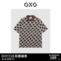 GXG男装22年春季趣味谈格系列短袖衬衫 花色 190/XXXL