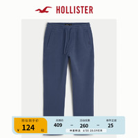 HOLLISTER宽松直筒加绒束腰运动裤卫裤 男  353613-1