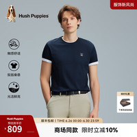 Hush Puppies【商场同款】暇步士男装夏季高弹柔软经典休闲短袖
