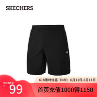 斯凯奇（Skechers）夏季男子凉感休闲裤运动短裤P224M053 碳黑/0018 L