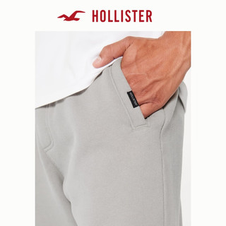 HOLLISTER宽松直筒加绒束腰运动裤卫裤 男  353613-1 灰色 M