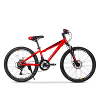 欧亚马 /OYAMA 山地自行车 避震前叉18速变把/铝合金车架 单车JM24 荧光红 18速