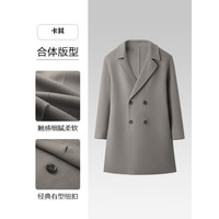 HLA 海澜之家 男士平驳领纯羊毛大衣 HWDAW4W003A
