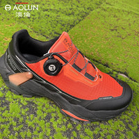澳伦2024春季登山鞋男旅游户外越野徒步鞋时尚百搭潮流运动休闲鞋 橘色 45 
