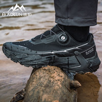 澳伦2024春季登山鞋男旅游户外越野徒步鞋时尚百搭潮流运动休闲鞋 黑色 39 