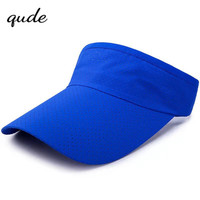 趣得网球帽男士帽子男女夏款运动户外遮阳速干空顶休闲防晒出游骑车薄款跑步登山 空顶 光板  宝蓝色 55-61厘米 三个规格都可以调节