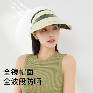 VVC遮阳帽子女防晒遮脸防紫外线夏季户外骑行出游洋气太阳帽 星际黄 均码