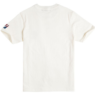 AKCLUBCOCOS联名企划胜利日星形徽章合体版印花休闲短袖T恤男2200800 米白 XL