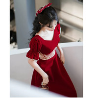 麦斯贝思敬酒服新娘2022酒红色订婚礼服女小个子结婚平时可穿显瘦 酒红色 L  106-113斤