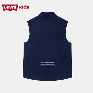 Levi's李维斯童装秋季男童马甲儿童简约户外休闲上衣 深靛蓝 140/68(S)