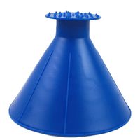HUAZHOU抖音同款车玻璃除雪器多功能漏斗型车窗除霜刮雪除冰子冬季清雪铲 蓝色【除积雪】