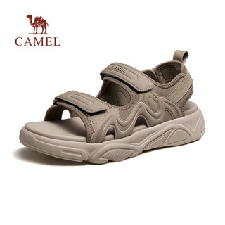 骆驼（CAMEL）户外凉鞋2024夏季厚底休闲时尚软弹舒适男鞋 G14M220602 杏色 41