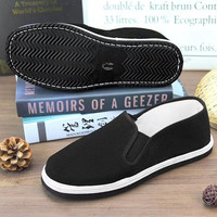 百年利永老北京布鞋男防滑耐磨轻便舒适千层底开车一脚蹬休闲工作劳保单鞋 加厚轮胎底布鞋 40