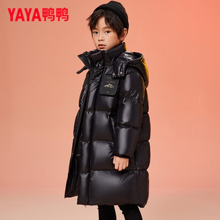 鸭鸭（YAYA）童装儿童羽绒服男女中长款中大童加厚极寒防风保暖冬装外套WJ 绿色 160cm