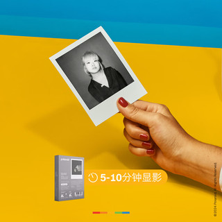 宝丽来（Polaroid）i-Type型拍立得相纸胶片【限I-2&Now&Now+&Lab可用】 i-Type白框黑白相纸 (8张)23年12月