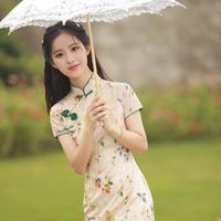 旗袍改良夏季修身百搭舒适优雅淑女范简约女式连衣裙