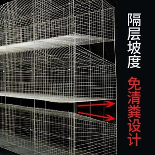 鹏实养殖兔笼商品笼/獭兔笼子大号子母兔笼特大/种兔笼/兔笼家用兔舍 加粗9笼位无底裸笼