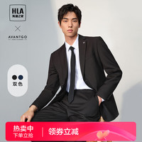 海澜之家（HLA）西服套装男秋新经典系列职场婚礼西装套装男 标准版型-黑色02 170/88A
