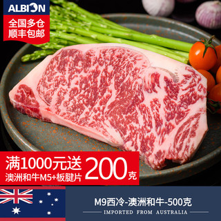 阿尔比恩（ALBION）澳洲和牛雪花牛排新鲜原切M9西冷牛排日本A5神户雪花牛肉