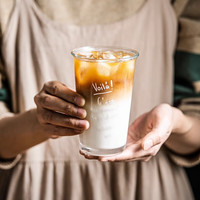 chomu透明玻璃杯无铅家用水杯女高颜值杯子可乐杯生椰拿铁冰美式咖啡杯 绿字350ml