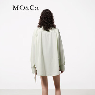 MO&Co.【UPF40+防晒服/凉感抗菌】2024夏中性衬衫MBD2SHT008 冰川绿色 M/165