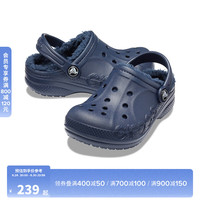 crocs卡骆驰贝雅暖棉鞋小克骆格男女童洞洞鞋I207500 深蓝/深蓝-463 29(175mm)