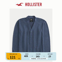 HOLLISTER春夏宽松时尚百搭纯色柔软罗纹针织纽扣开衫男 353917-1 褪色处理迷彩 XS