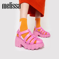 Melissa（梅丽莎）Megan高跟时尚果冻罗马齿轮凉鞋女33835 粉红色 5（35-36码） 36 35/36码