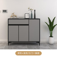 权氏(quanshi)全铝合金鞋柜家用门口室外阳台防晒防水储物柜户外别墅庭院收纳柜 免拉手带抽屉110*36*100
