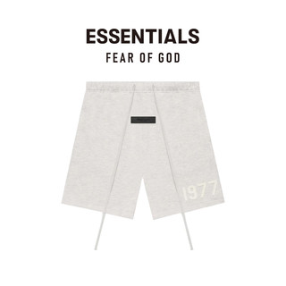 FEAR OF GOD ESSENTIALS 植绒1977系列棉质短裤 潮牌男女运动休闲美式高街潮流经典美版 浅燕麦色 XS