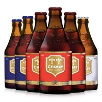 88VIP：CHIMAY 智美 比利时智美红蓝白金帽修道院精酿啤酒330ml*6瓶混合装