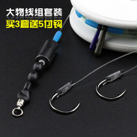 攻青套装带鱼钩大物青鱼草鱼主线组 专攻鱼塘黑坑巨物 超强拉力手工线 8.8米(送钩一付) 10号