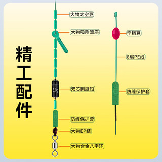 海龙王大物线组超强拉力绑好巨物主线线组成品鱼线青鱼鲟鱼草鱼鲢鳙钓组 【3卷装】嚣战大物线组6.3米 12号