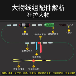 钓鱼王 霸王悍大物线组绑好PE结加固青鲟鱼原丝钓鱼线成品主线组套装 8.1米10#(1卷)