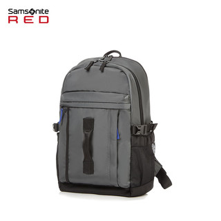 新秀丽户外大容量双肩包时尚休闲运动电脑背包书包QR5 灰色