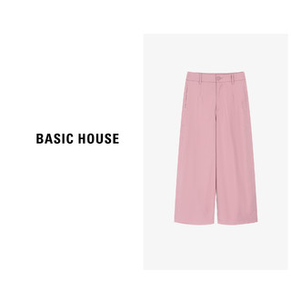 Basic House/百家好高腰时尚休闲夏季春夏宽松长裤-B0624B5T252 卡其 XL125-135斤