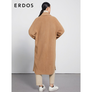 ERDOS 春夏女无染色骆驼绒双面呢oversized直身版型大衣 砂岩 155/80A/S