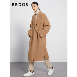 ERDOS 春夏女无染色骆驼绒双面呢oversized直身版型大衣 砂岩 175/96A/XXL