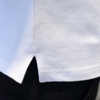 南极人短袖t恤男夏季V领polo男士修身纯色半袖体恤衫夏装衣服 T130白色 L