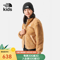 THE NORTH FACE北面童装女童抓绒上衣羊羔绒保暖|874B I0J/棕色 140cm M（140/68）