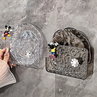 BSD 吐骨碟家用食品级 高档创意骨头碟餐桌垃圾渣盘 客厅轻奢水果盘 6个骨碟（透明）可壁挂 14.5cm