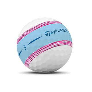 Taylormade泰勒梅高尔夫球远距三层球golf球可个性化LOGO 三层球 Stripe 轮胎球 蓝粉色 可接订单 加印LOGO
